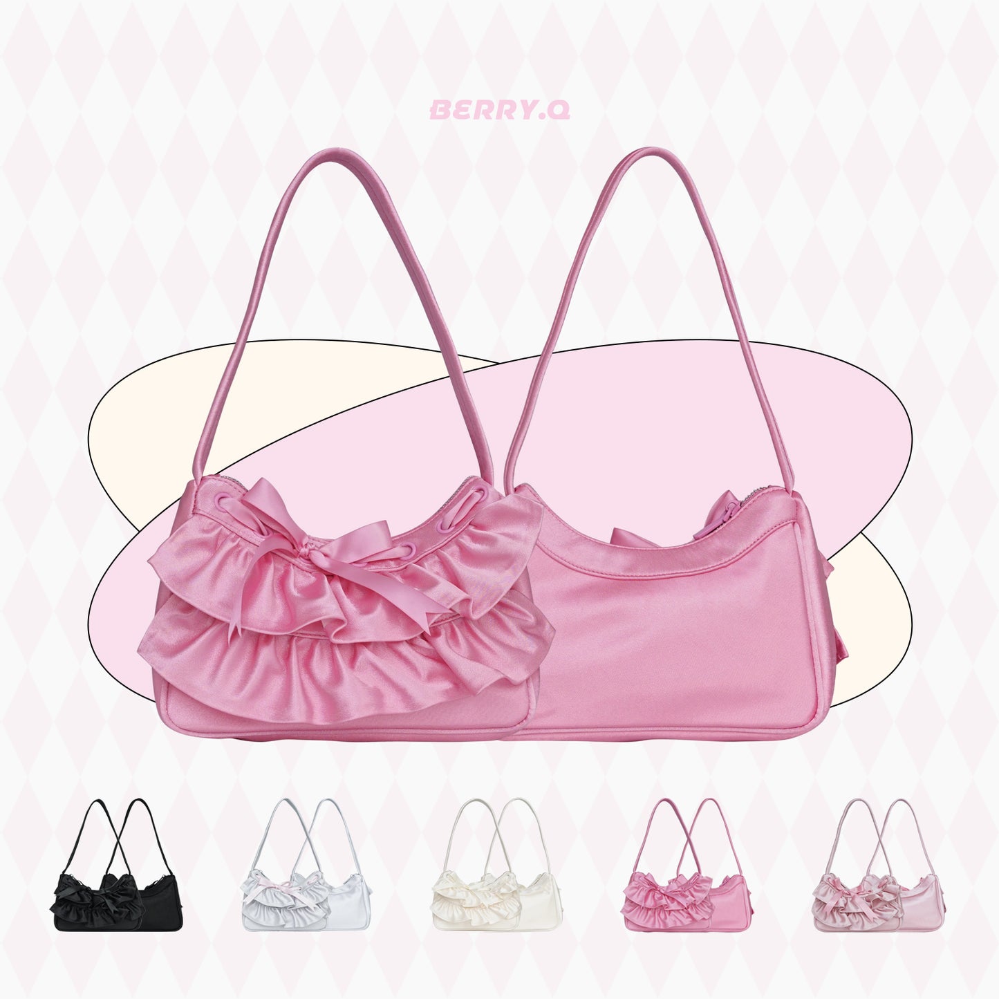 Ballet Girl Ribbon Ruffles Shoulder Bag