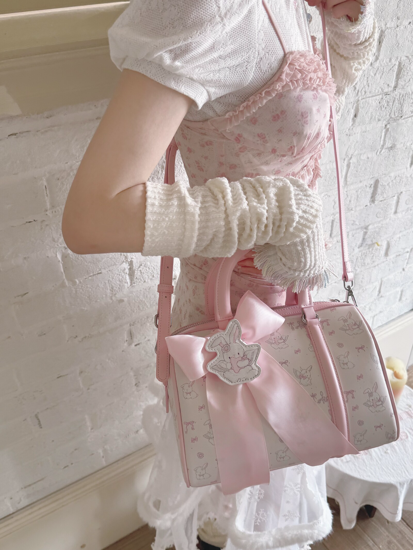 Fuwa Fuwa Ribbon Accent Handbags