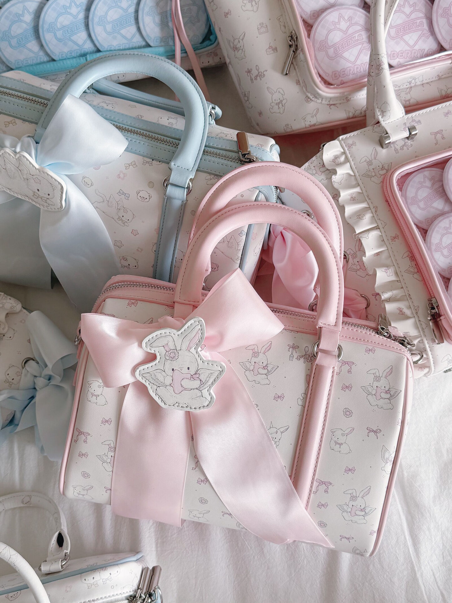 Fuwa Fuwa Ribbon Accent Handbags