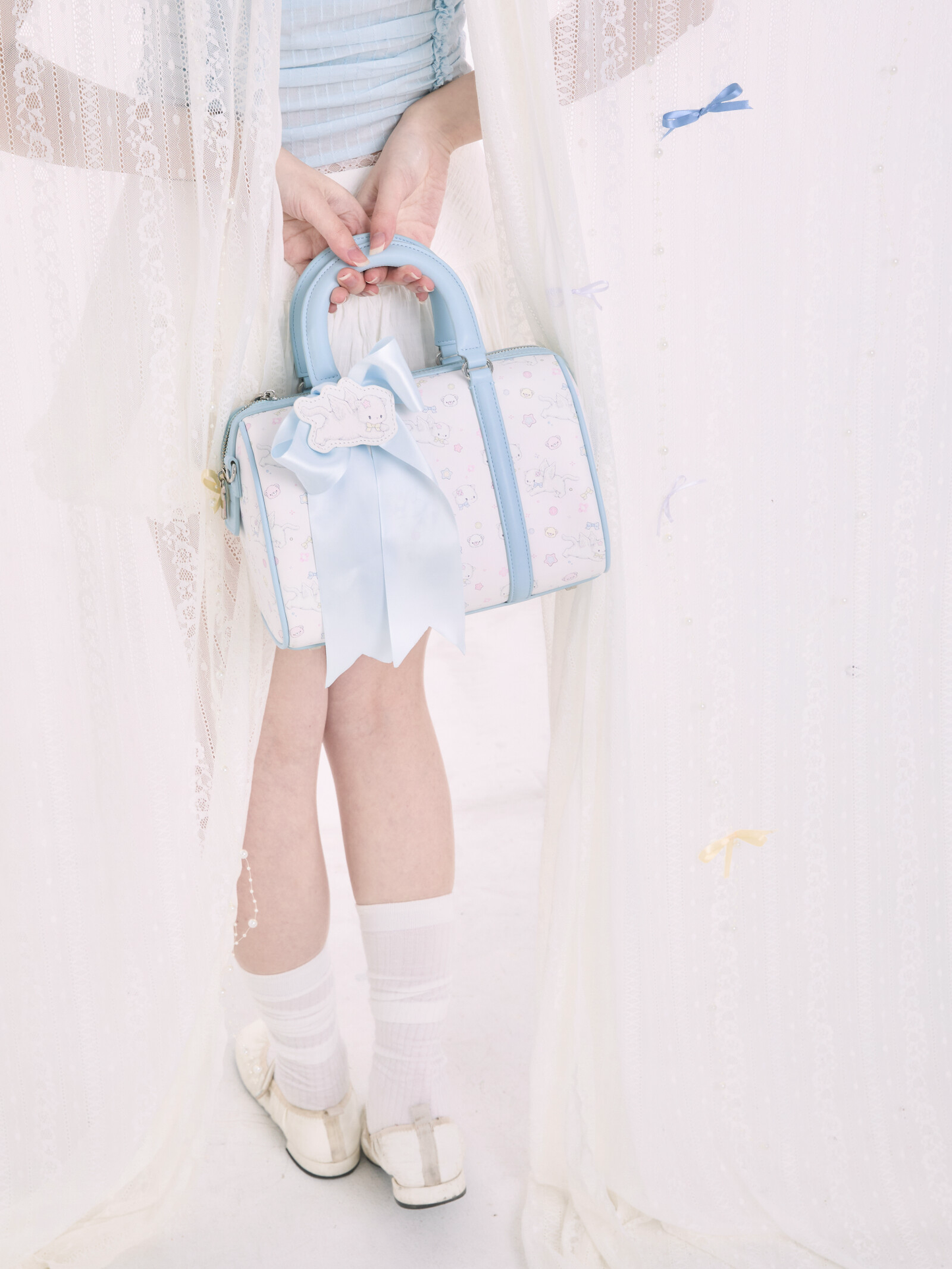 Fuwa Fuwa Ribbon Accent Handbags