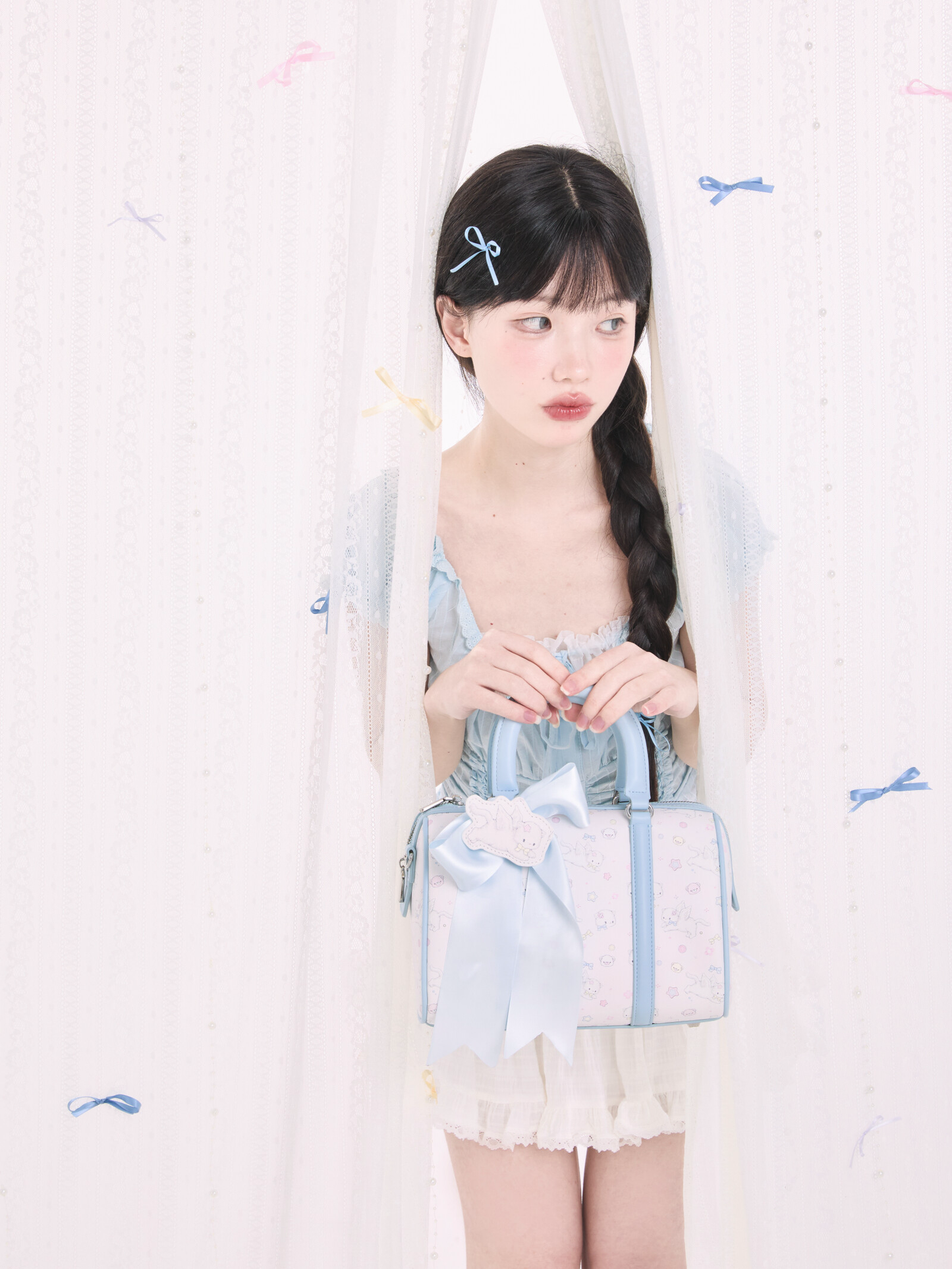 Fuwa Fuwa Ribbon Accent Handbags