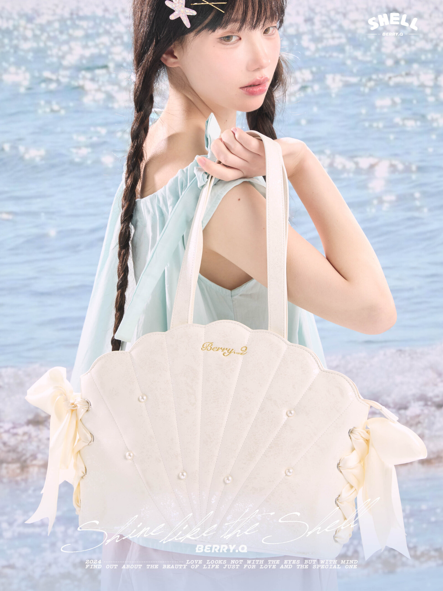 Oceanic Elegance Collection - The Seashell Ita Handbag