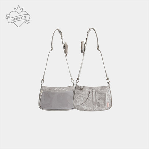 Denim Shoulder Bag (PU leather)